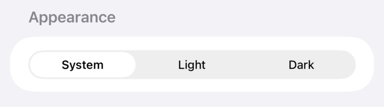 Appearance picker