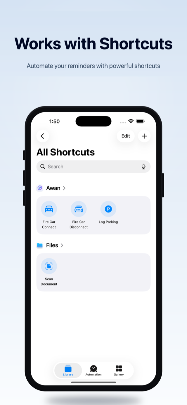 Works with Shortcuts